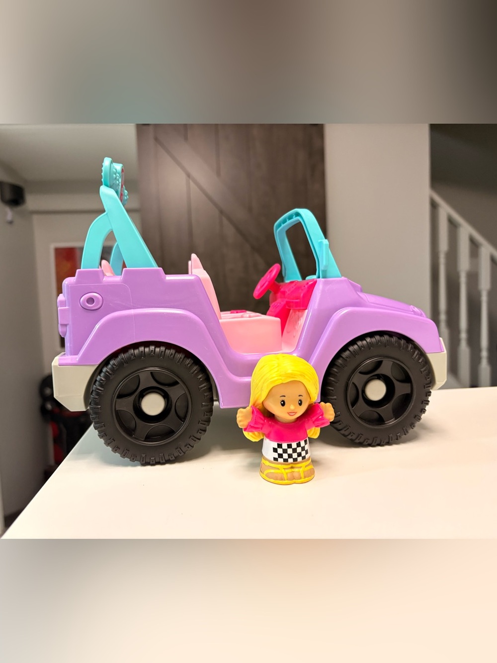 Little People Barbie Jeep beach cruiser with Barbie character